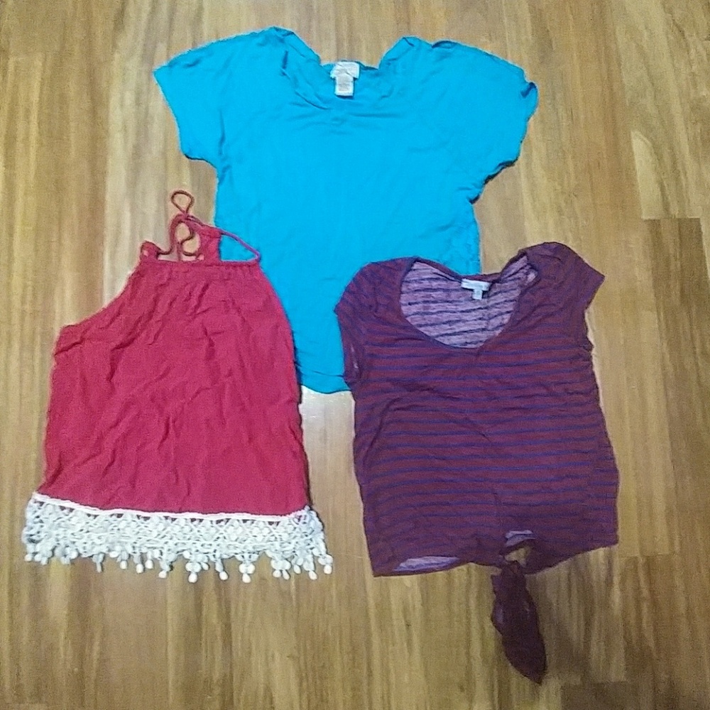 3 crop tops all size xs
